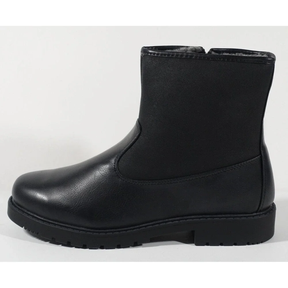 Totes Men Commuter Boots Size 13 M Black Waterproof Inside Zipper Thermolite